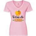 thumbnail image 3 of Inktastic Orlando Florida Orange in Heart Women's V-Neck T-Shirt, 3 of 5