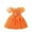 Orange, variant on Girls Dress Sparkly Sleeve Dress With Bow Detail Toddler Kids Birthday Party Wedding Dresses,Size 5-6 Years