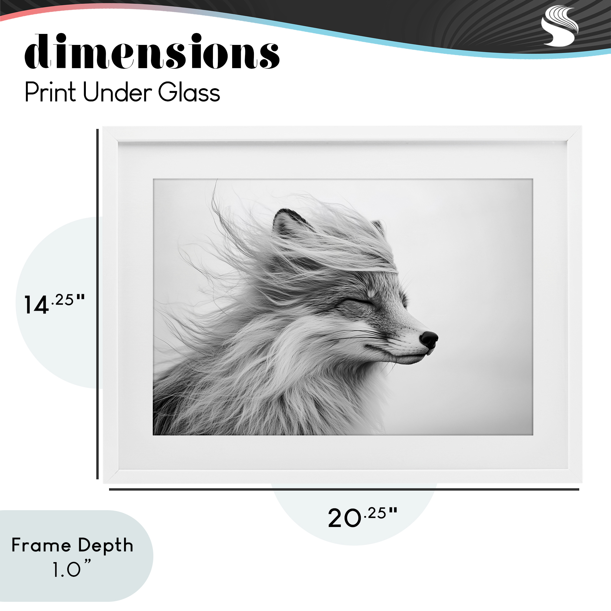 Stupell Industries Easy Breezy Fox White Framed Print Under Glass, design by Tina LeCour