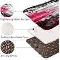 thumbnail image 5 of 2 Pieces Kitchen Rugs, Abstract Anti Fatigue Non Slip Foam Cushioned Design Graffiti White and Red Comfort Indoor Floor Mat Runner Rug Set for Laundry Office Sink Bathroom (17"x48"+17"x24"), 5 of 7