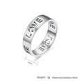 thumbnail image 2 of HIJONES Women's 6mm Hollow Love Ring for Stainless Steel Statement Couples Band Jewelry Gold Size 9, 2 of 5