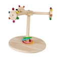 thumbnail image 3 of Perchas para loros Soporte de madera para loros Juguete para pájaros Juguete de ejercicio Soporte de mesa Percha giratoria para pájaros Juguete para, 3 of 8