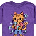 thumbnail image 3 of Instant Message - Cat Blowing Bubbles - Toddler & Youth Short Sleeve Graphic T-Shirt, 3 of 7