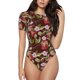 thumbnail image 1 of Fotbe Leaf And Fruit Body de Mujer con Cuello Redondo y Mangas Cortas, Sin Mangas Ajustado, Suave, Cómodo y Básico-X-Large, 1 of 7