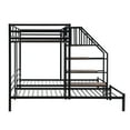 thumbnail image 7 of Metal Twin Bunk Bed With Storage In Black - Space Utilizing Bedroom Furniture Saving Element, 7 of 7