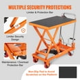 thumbnail image 5 of KFFKFF Hydraulic Lift Table Cart, 330lbs Capacity, 28.5" Max Height, Manual Single Scissor Lift with Wheels and Non-slip Surface for Material Handling and Transport, 5 of 9