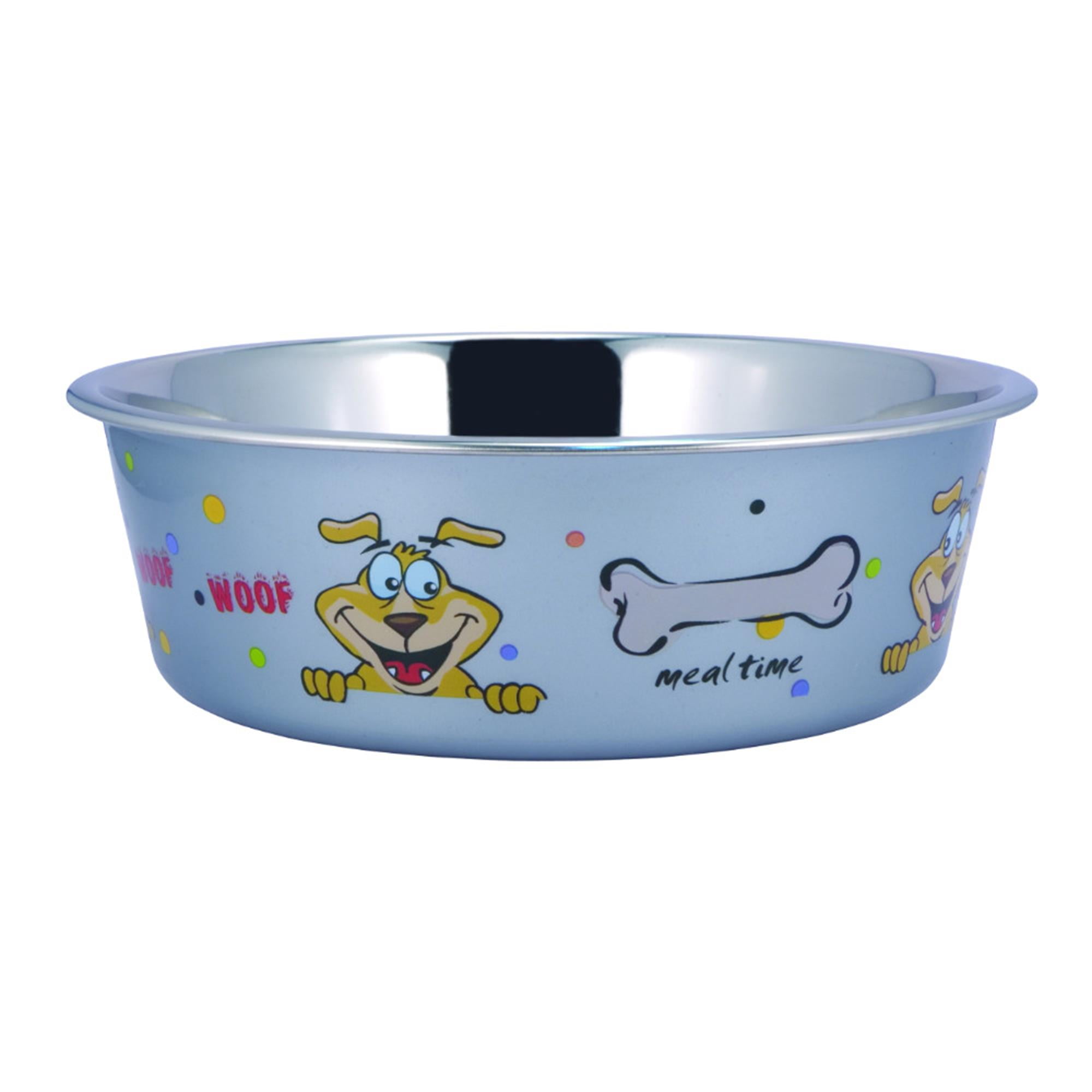 Pefilos 28.7 oz Stainless Steel Pet Bowl with Anti Skid Rubber Base and Dog Design, 2Pcs 6.69"x2.56" Dog Bowls for Small Dogs, Blue Pefilos 28.7 oz Stainless Steel Pet Bowl with Anti Skid Rubber Base and Dog Design, 2Pcs 6.69"x2.56" Dog Bowls for Small Dogs, Blue