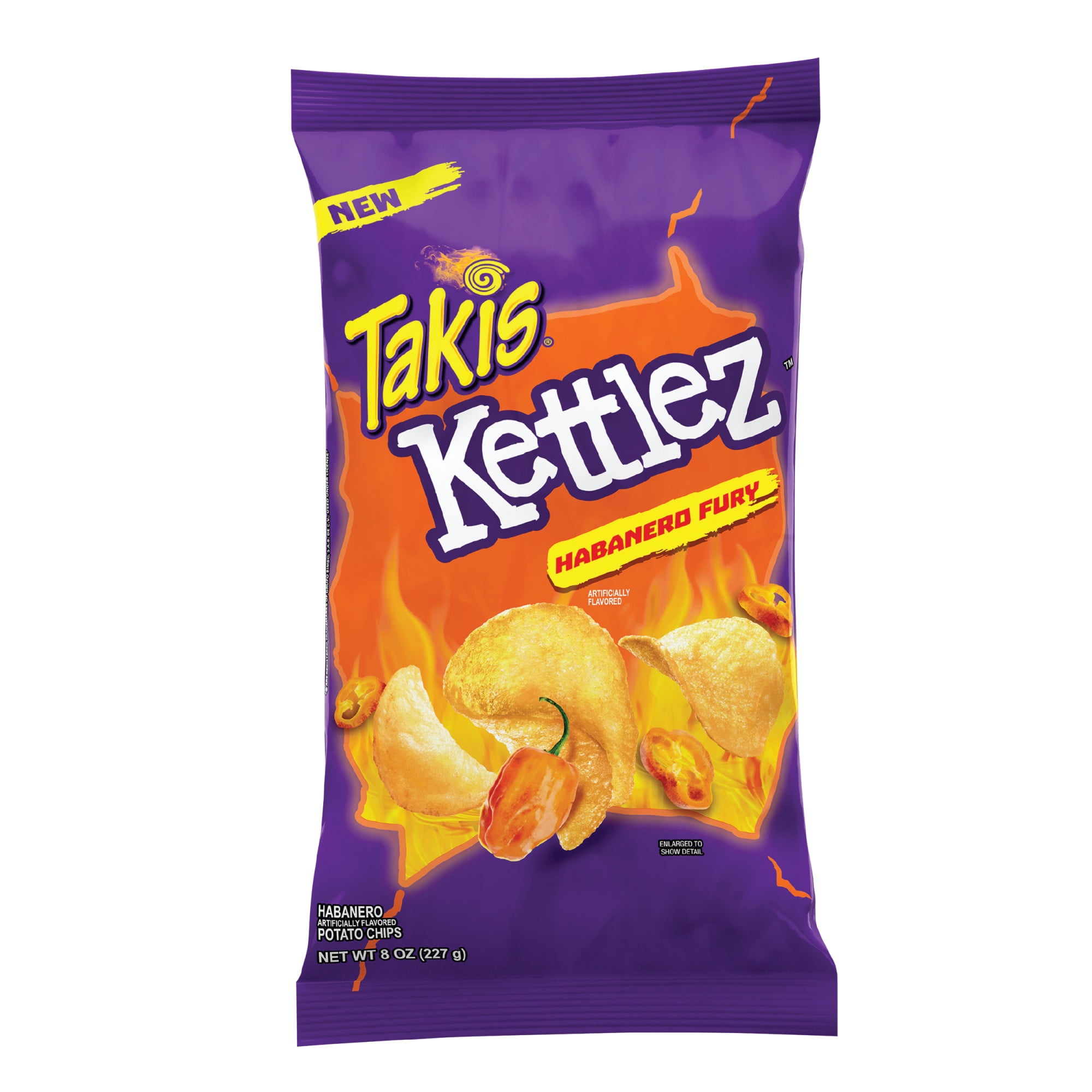 Takis Kettlez Habanero Fury Potato Chips, Habanero Pepper Artificially