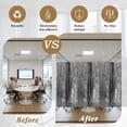 thumbnail image 5 of Gray Window Privacy Film, Retro Oil Painting Modern Abstract Art Aesthetics Static Cling UV Sun Blocking Heat Control Window Tint, Non-Adhesive One Way Windows Privacy Cover 17.7''x78.7'', 5 of 7