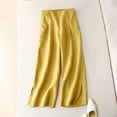 thumbnail image 3 of Yanyanz Dress Pants Women, Women's 2025 Spring And Summer Drooping Pants High Waist Loose Slim Casual Pants Straight Leg Casual Pants, Wide Leg Pants Woman, Palazzo Pants for Women Yellow 3XL, 3 of 3