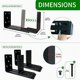 thumbnail image 5 of Adjustable Door Barricade Brackets, Heavy Duty Door Security Bracket, Drop Open Bar Holder for Security, 5 of 5