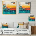 thumbnail image 4 of Designart "Minimalist Sunset in Blue and Orange II" Abstract Framed Wall Art - Transitional Orange Abstract Minimalism Entryway Framed Wall Art, 4 of 6