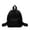 Black, variant on Soft Plush Mini Backpack, Lightweight Small Casual Daypack with Zipper Compartments, Fashion Compact Shoulder Bag for Shopping Walking Short Trips