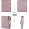 thumbnail image 4 of Genuine Leather Wallets for Women RFID Blocking Bifold with Zipper Pocket, 2 ID Windows, 18 Card Slots, Purple, 4 of 7