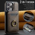 thumbnail image 6 of Decase Compatible with iPhone 16 Pro Max 2 in 1 Detachable Card Bag RFID Blocking Wallet Case,Durable PU Leather Wallet Magnetic Case with Card Holder Card Slots Phone Cover with Ring Stand,Coffee, 6 of 7