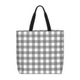 thumbnail image 1 of Fotbe Gray Checkboard Bolsa Tote con Estampado para Mujer, Bolsos con Cremallera, Bolsa de Hombro Casual de Gran Capacidad con Bolsillos Internos, 1 of 7