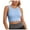 Blue, variant on Shapewear Tummy Control High Neck Sports Bra forLongline Full Coverage Sports Bras Medium Impact Padded Workout Crop Tops forYoga Gym Body Shaper Shorts Underwear for Women