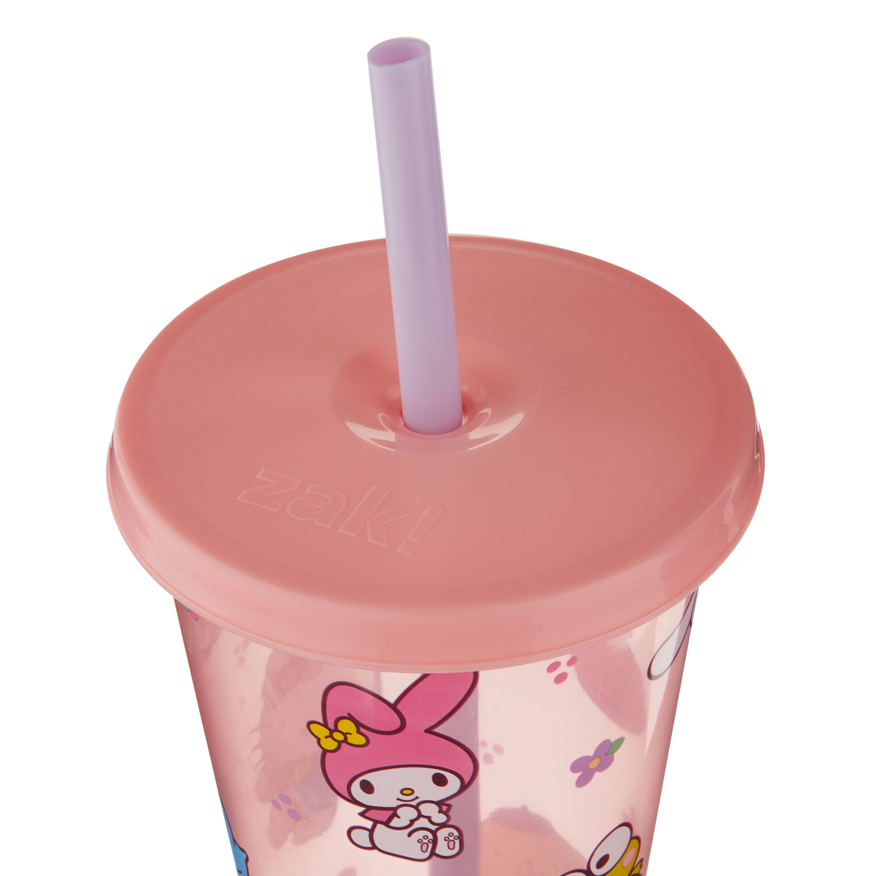 Zak Designs Hello Kitty Peeps 2pk Pink 25oz PP Straw Tumbler Set