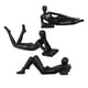 thumbnail image 2 of 3 piezas de estatuas de pensador de resina, figuritas de arte creativo, esculturas coleccionables nórdicas, decoración para estantería, restaurante, Negro BLESIY Figura del pensador abstracto, 2 of 8