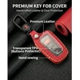 thumbnail image 5 of Key Fob Cover Compatible with Toyota RAV4 Highlander Camry Avalon 4Runner Corolla Prius 2021-2026 Keychain Case Holder Protector,Red, 5 of 7