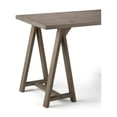 thumbnail image 3 of Solid Wood Writing Desk - 56" Retro Design - Distressed Grey Finish - Home & Office Desk, 3 of 5