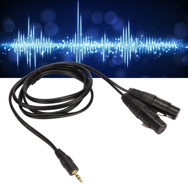 Cable De 3,5 Mm A XLR Dual, Estéreo Profesional De 3,5 Mm A Cables Divisores XLR Y Duales Negros Para PC Para Teléfono Inteligente