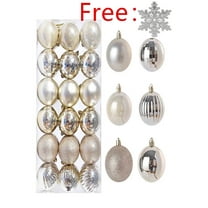 72PCS Christmas Ball Ornaments Shatterproof Ball Bauble Set for Christmas Tree Decorations Xmas Home Party Decor