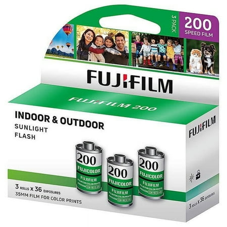 Fujifilm Fujicolor 200 Color Negative Film for ISO 200 Camera 35mm Roll Film 36 Exposures 3 Pack