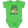 thumbnail image 3 of Inktastic My Big Cousin Loves Me with Sloth and Hearts Boys or Girls Baby Bodysuit, 3 of 5