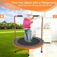 thumbnail image 6 of CITYLE 3FT Toddler Indoor Trampoline for Kids Ages 1 to 6, Max Load 220LBS 36'' Mini Small Foldable Trampoline with Height Adjustable Handlebar, Indoor & Outdoor, Noise Free, 6 of 7