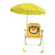 thumbnail image 1 of Silla de camping para niños, silla de playa, con sombrilla de acero, cómoda, fácil de transportar, silla plegable, portátil para patio exterior amarillo, 1 of 8