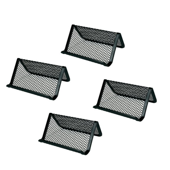 WASHWEPE 4Pcs Rectangular Business Card Holders Professional Organizer for Business and Credit Cards