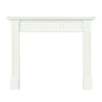 Pearl Mantels Jim Furniture For Your Fireplace, Premium White MDF Mantel Surround, Crisp White Paint, Interior Opening 48"W x 42"H