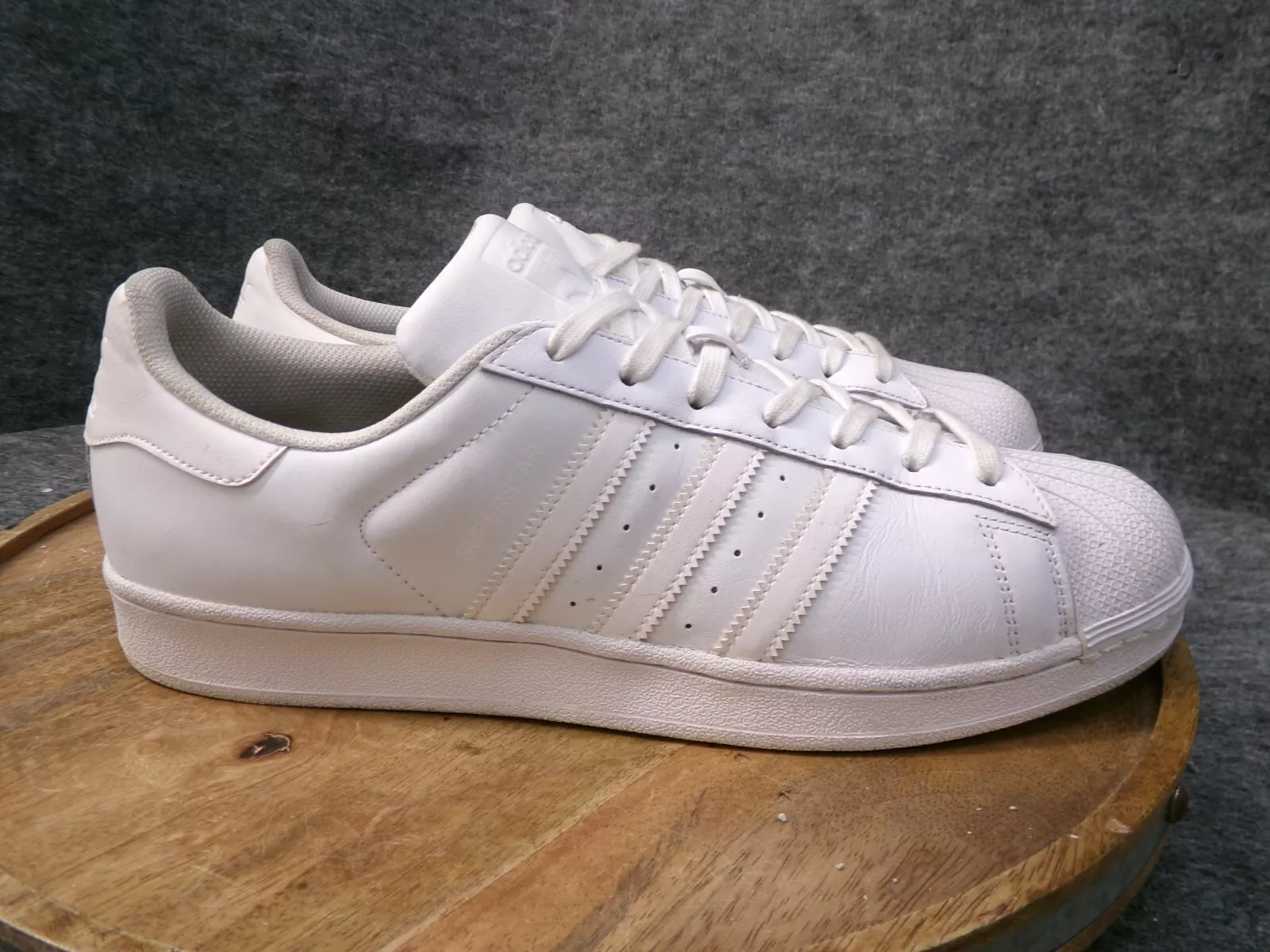 Adidas Mens Superstar Foundation White Leather Shoes Sneakers Size 12.5  B27136 | Walmart en lnea