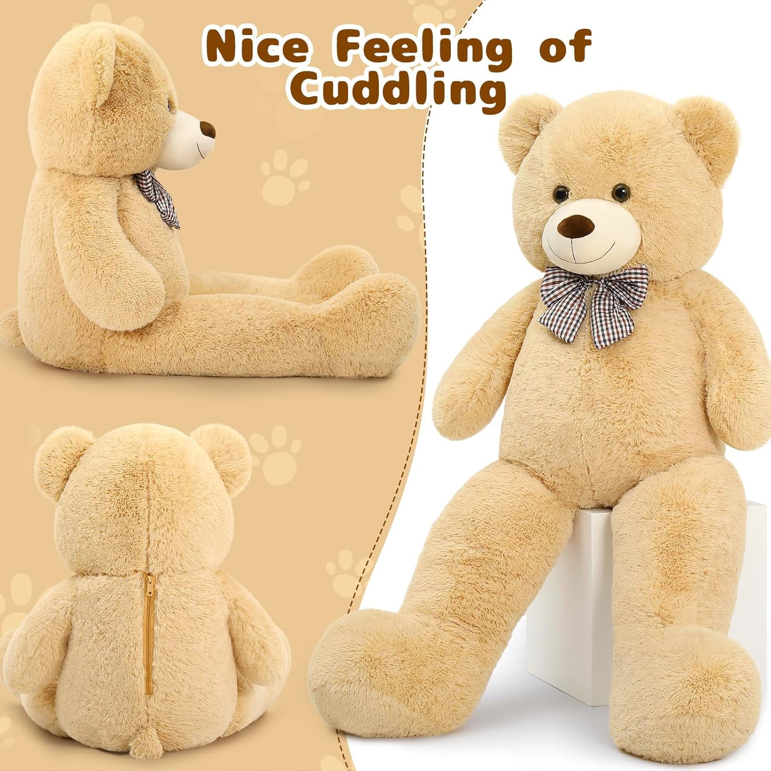 MaoGoLan Giant Teddy Bear 47" Big Bear Stuffed Animal Plush Toy