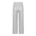 thumbnail image 4 of Gamivast Pants for Women Faux Leather Straight Leg Loose Fitted Pant with Pockets High Waist Dressy Bottoms Party Casual Outfits, 4 of 6