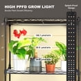 thumbnail image 4 of 4 Tier Plant Stand with 45W Full Spectrum Grow Light Timer 3 Modes Wheels for Indoor Plants Seed Starting, 4 of 6