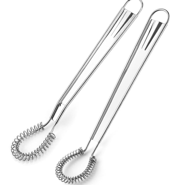 Batidora de huevos de acero inoxidable resistente y de buena elasticidad, batidora de resorte manual para cocina
