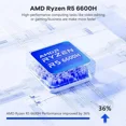 thumbnail image 6 of 15.6" Business-gaming-Laptop 6-Cores AMD Ryzen 5 6600H 660M 6nm GPU 32GB DDR5 1TB SSD(up to 4.5GHz) Windows11 100W Type-C FHD IPS Laptop-Computer with Fingerprint Backlit Keyboard WiFi5, 6 of 7
