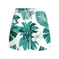 thumbnail image 5 of Odeerbi Mens Swim Trunks Hawaiian Tropical Print Bord Shorts Summer Beach Swimming Trunks Loose Beach Shorts with Pocket Swimming Pants Green, 5 of 6