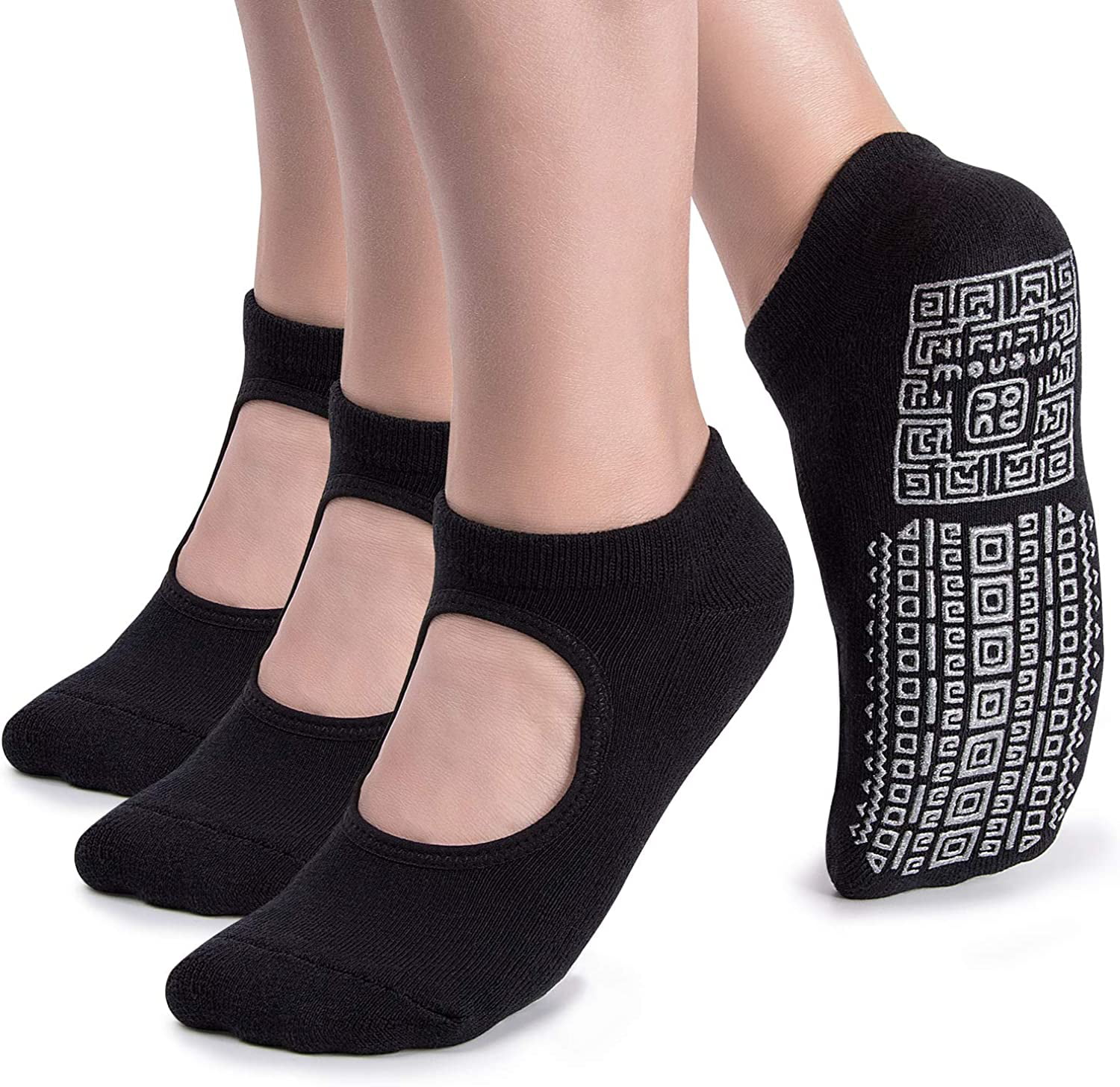 *U.S Seller* Non Slip Yoga Socks with Grips Pink 