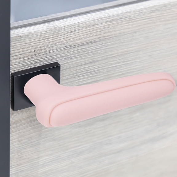 Uxcell 5.9 inch Door Handle Cover Silicone Sleeve Protector Cushion Cover Protect Hands for Kitchen Pink