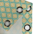 thumbnail image 3 of Ambesonne Retro Grommet Curtain Single Panel, Floral Tile Art Motifs, 50"x60", Sea Green Yellow Beige, 3 of 5