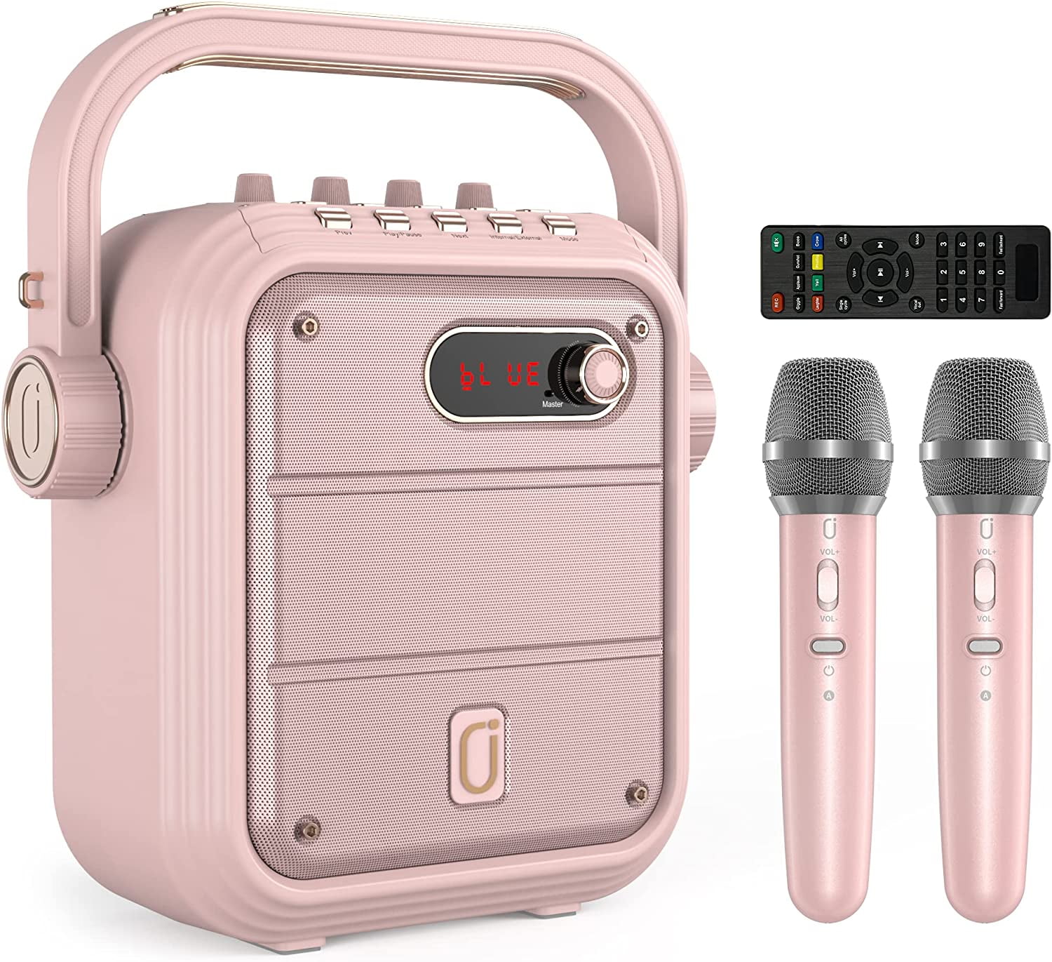 JYX Pink Karaoke Machine for Adults & Kids Bluetooth Portable Speaker