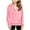 Pink, variant on Nskgu Girls Half Ziper Collar Cropped Hoodies Long Sleeve Zip Up Lightweight Pullover Sweatshirts Preppy Clothes for Girls