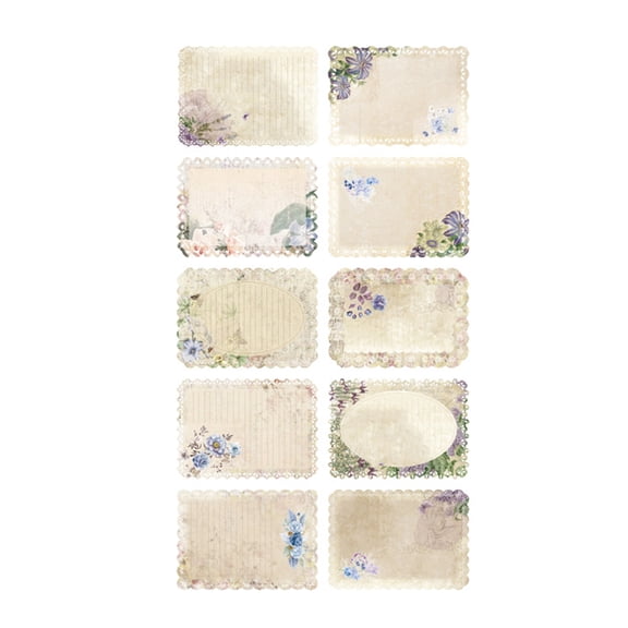 10Pcs Aesthetic Lace Pattern Scrapbooking Paper Scrapbooking Embellishment Paper for Journal Planner Picture Frames