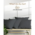 thumbnail image 2 of Good Sleep Bedding Egyptian Cotton Dark Gray King Size Pillow Cases Set of 4 (20"W x 40"L) for Adults, 2 of 6