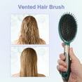 thumbnail image 7 of Unique Bargains 1 Pcs Hair Brush Detangling Brush for Women and Men Hair Brush for Straight Curly Plastic Dark Green, 7 of 7