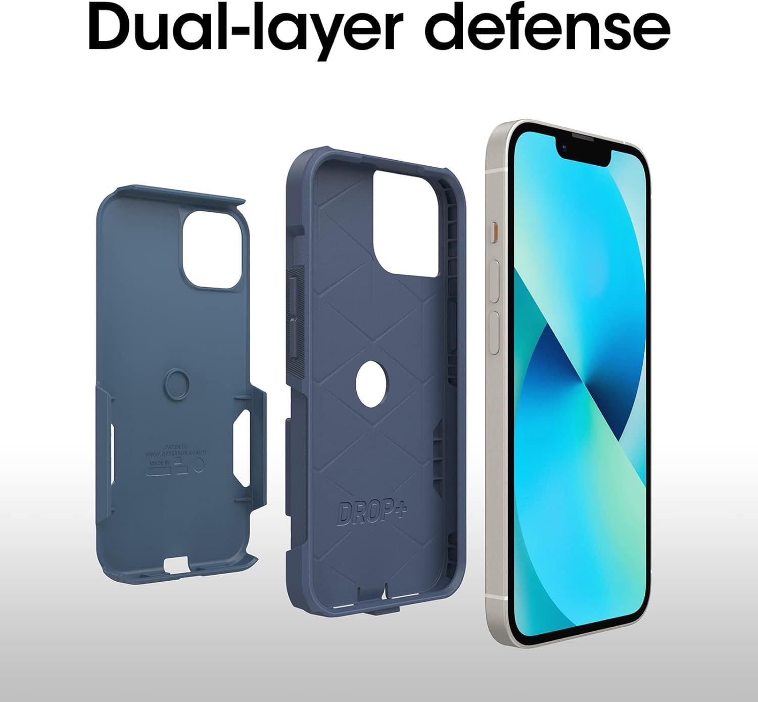 OtterBox Commuter Series Case for iPhone 13, Rock Skip Way