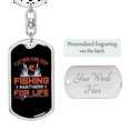 thumbnail image 2 of Fishing For Life Stainless Steel or 18k Gold Premium Swivel Dog Tag Keychain, 2 of 10